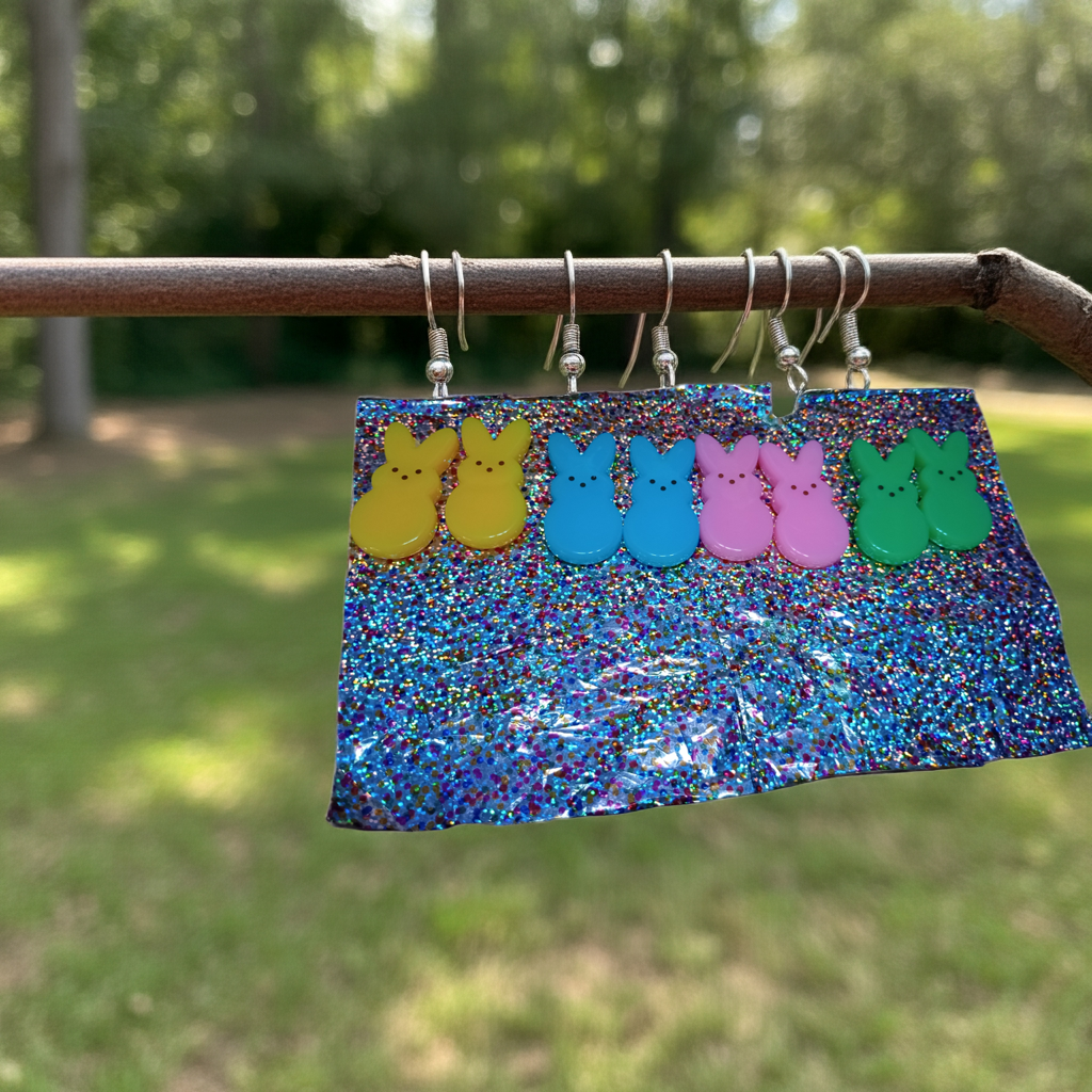Bunny peeps earrings