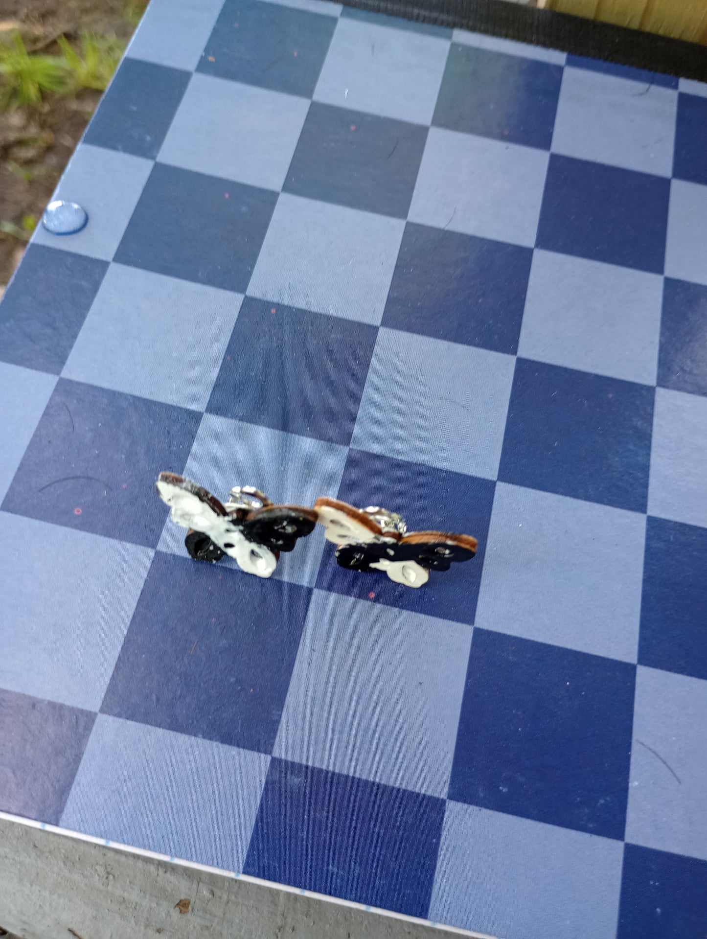Clip on butterfly earrings