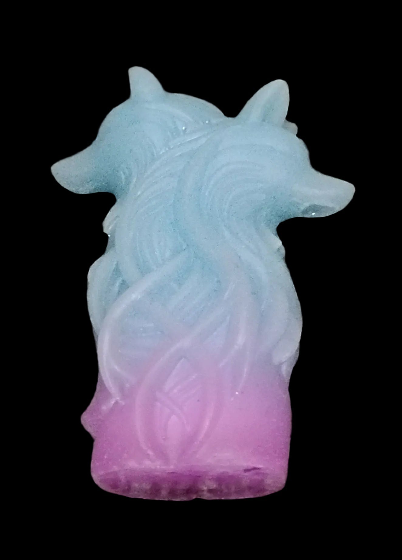 Two headed wolf statue