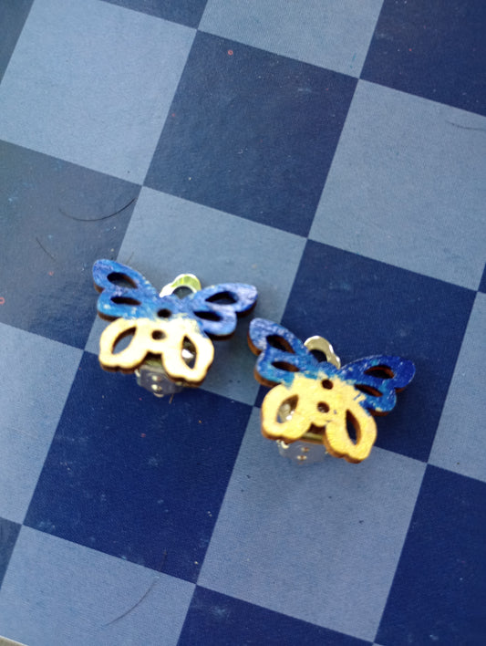 Clip on butterfly earrings
